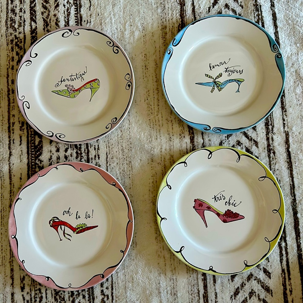 Adorable salad plates for shoe lovers!